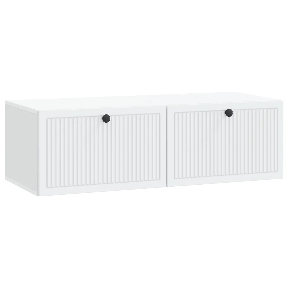 vidaXL Vegghengt TV skap Hvit 98 x 41 x 30 cm Konstruert tre v:5241448