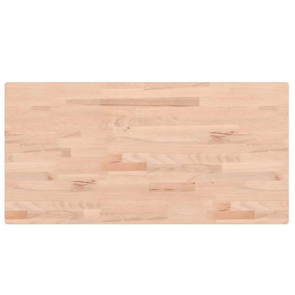 vidaXL Bordplate 100x50x4 cm rektangulær heltre bøketre v:1140979 vidaXL Bordplate 100x50x4 cm rektangulær heltre bøketre v:1140979