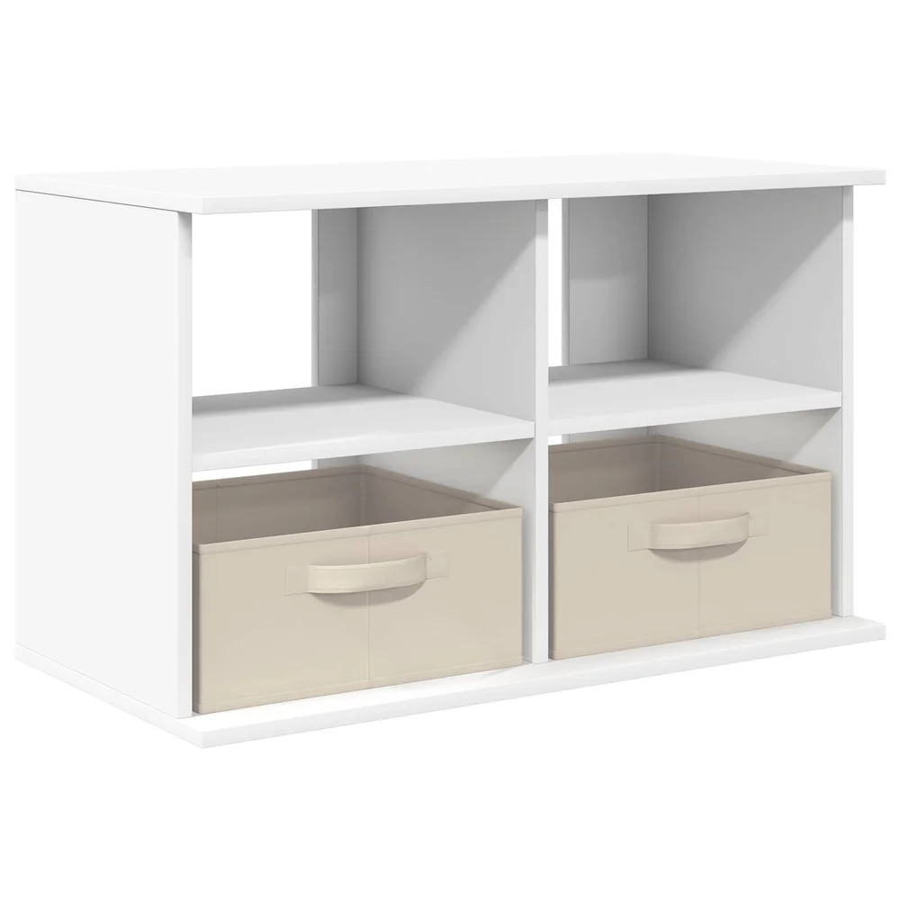 vidaXL TV-stativ med skuff Hvit 79 x 40 x 48 cm v:4695758