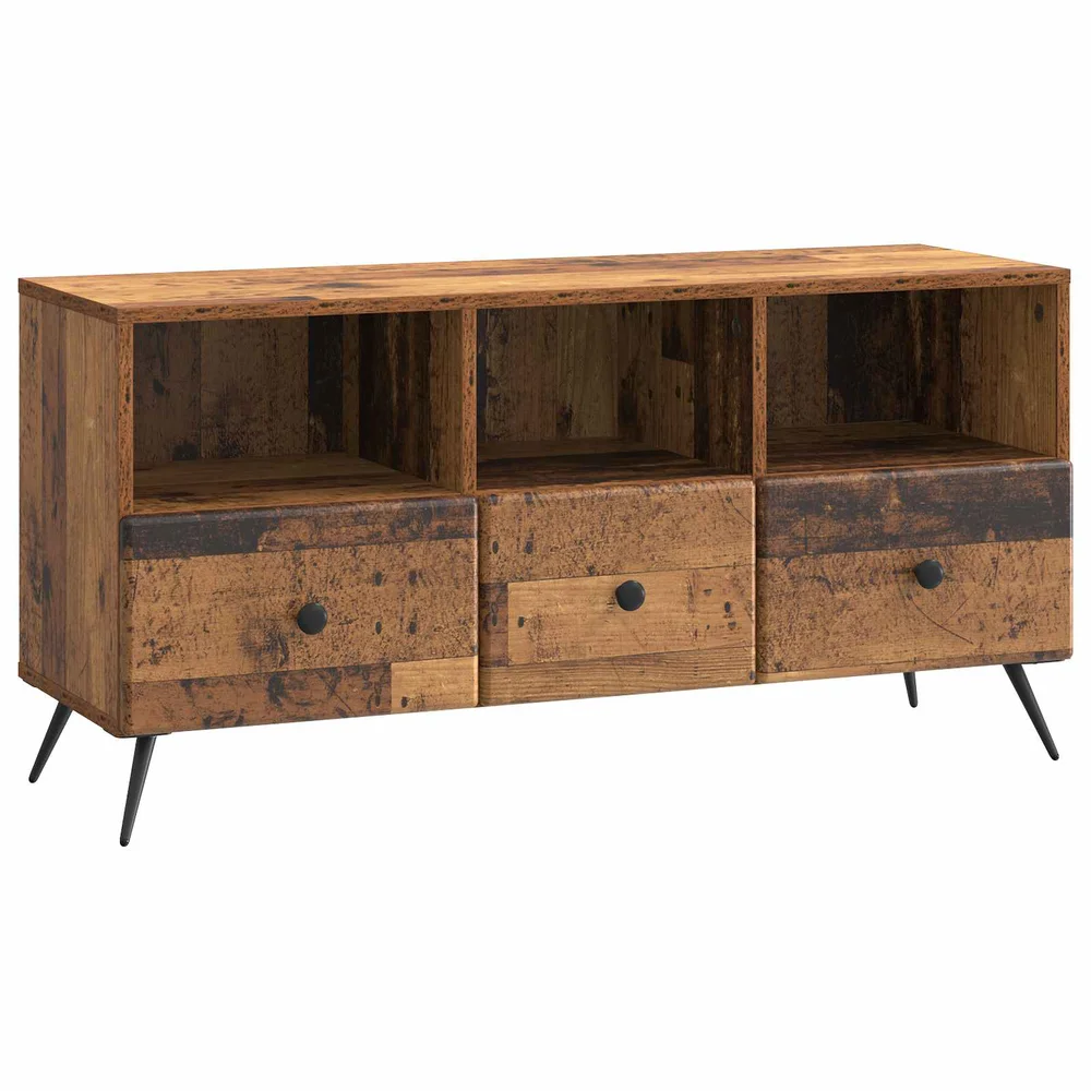 vidaXL TV-skap med skuff Gammelt tre 102 x 34,5 x 50 cm Konstruert tre v:5704898