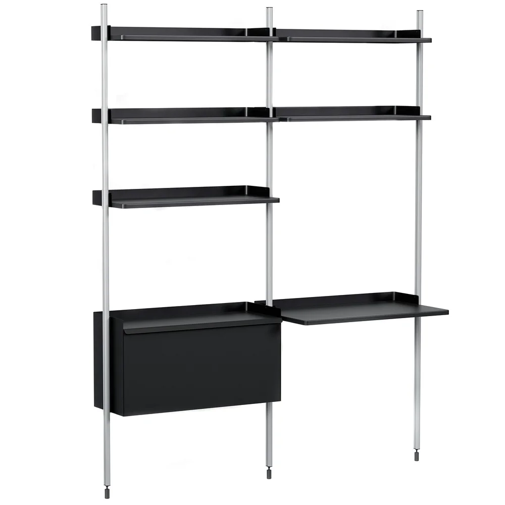 Pier System 12 Hyllesystem, Ps Black / Aluminium v:6449710 Pier System 12 Hyllesystem, Ps Black / Aluminium v:6449710
