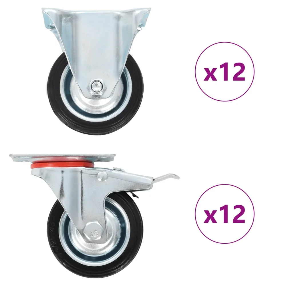 vidaXL Hjul 24 stk 75 mm v:273072 vidaXL Hjul 24 stk 75 mm v:273072