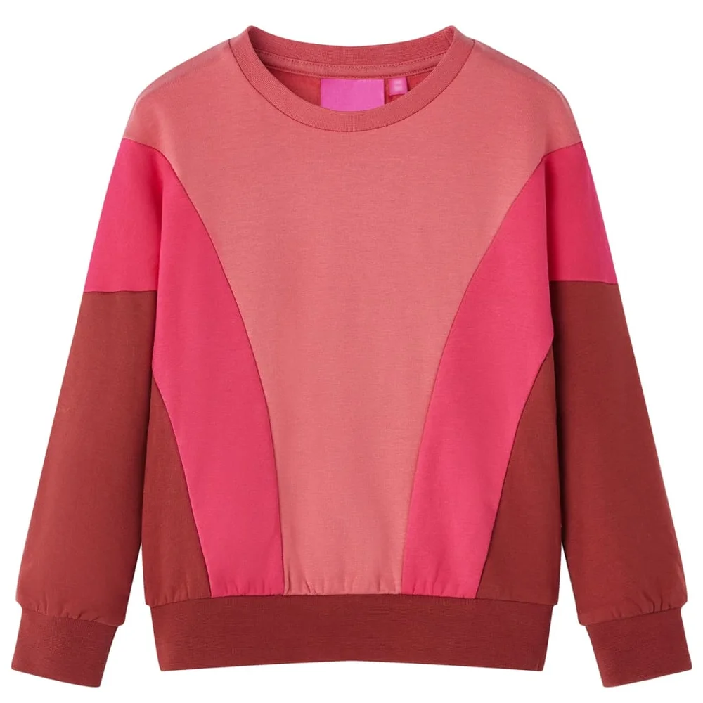vidaXL Barnegenser fargeblokk rosa og henna 92 v:7311871
