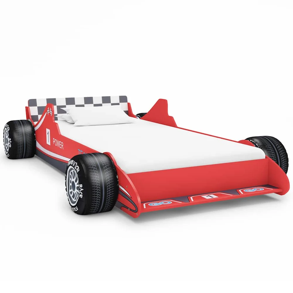 vidaXL Barneseng racerbil 90×200 cm rød v:3105808