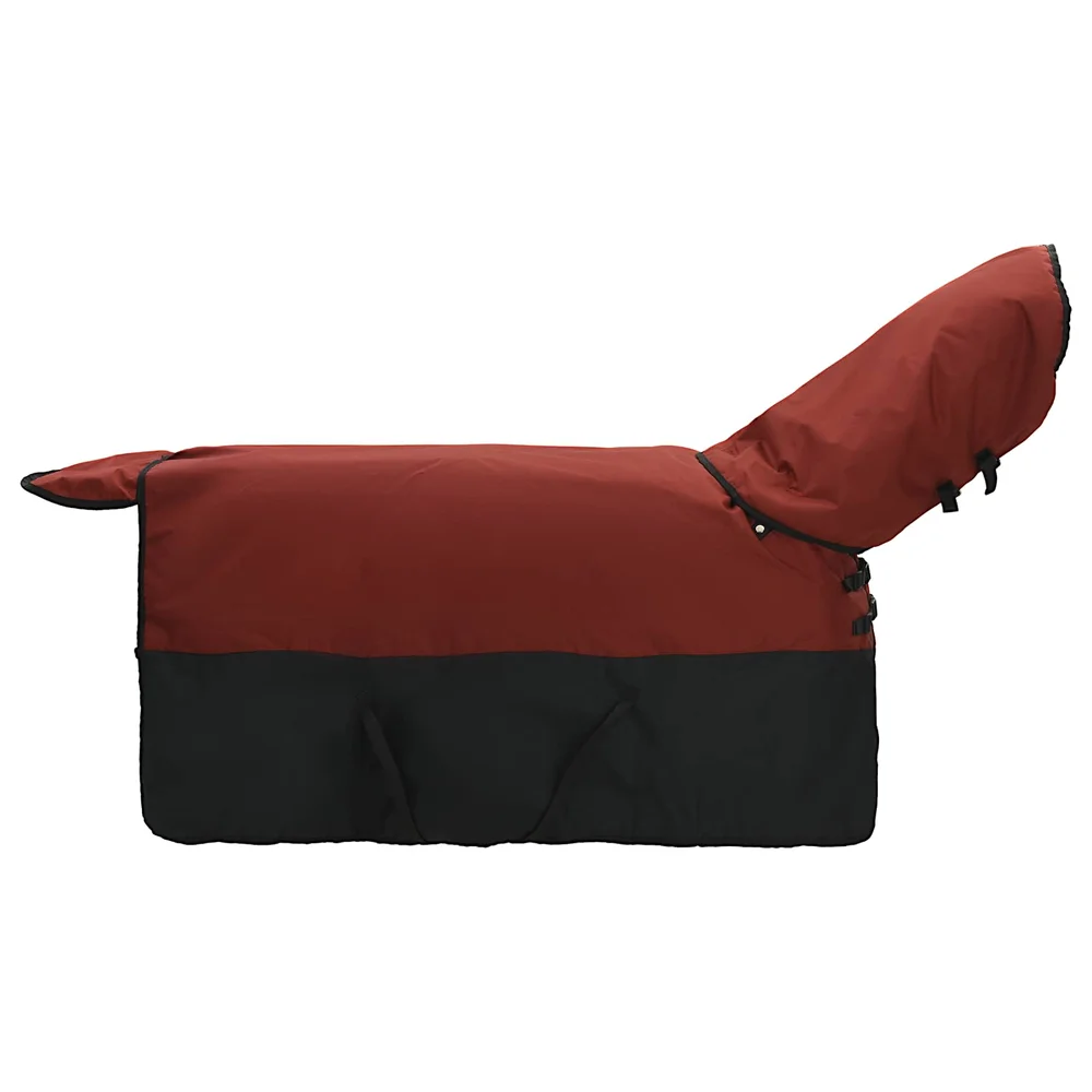 vidaXL Hestepledd Bordeaux og Svart 85 cm Polyester v:4694082