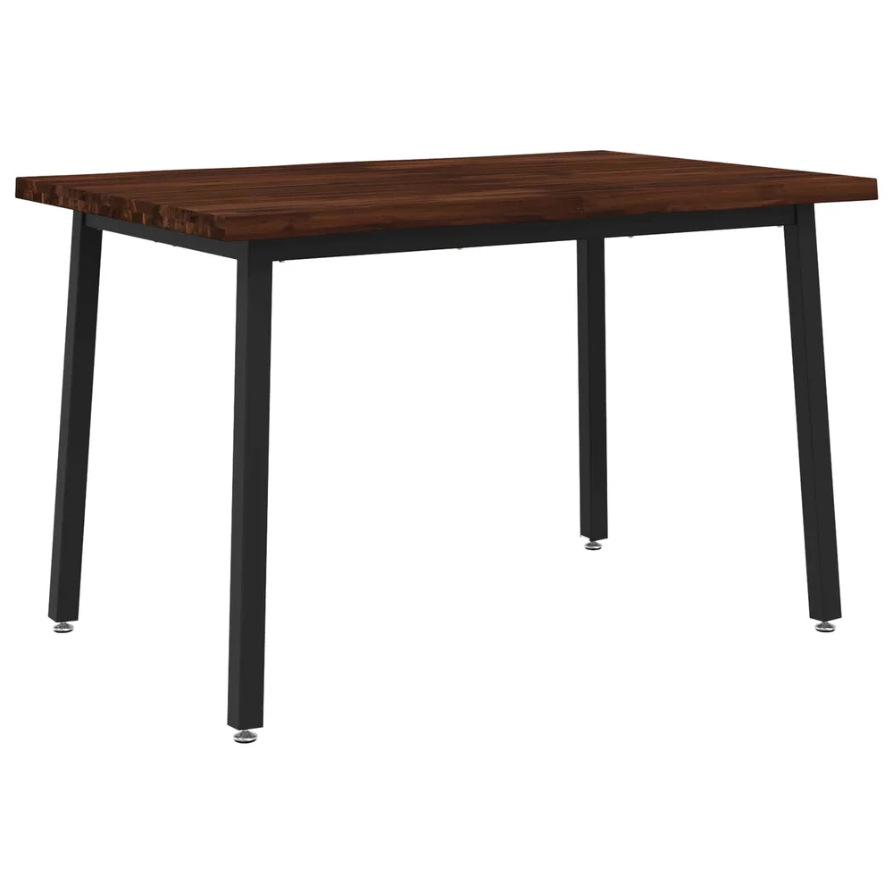 vidaXL 110 x 55 x 75 cm Solid akasietre Mørk brun og svart Rektangulær v:3091958 vidaXL 110 x 55 x 75 cm Solid akasietre Mørk brun og svart Rektangulær v:3091958