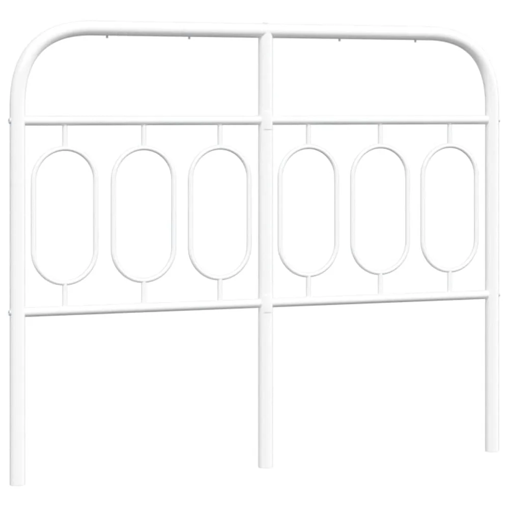 vidaXL Utskiftbar sengegavl i metall hvit 120 cm v:706641