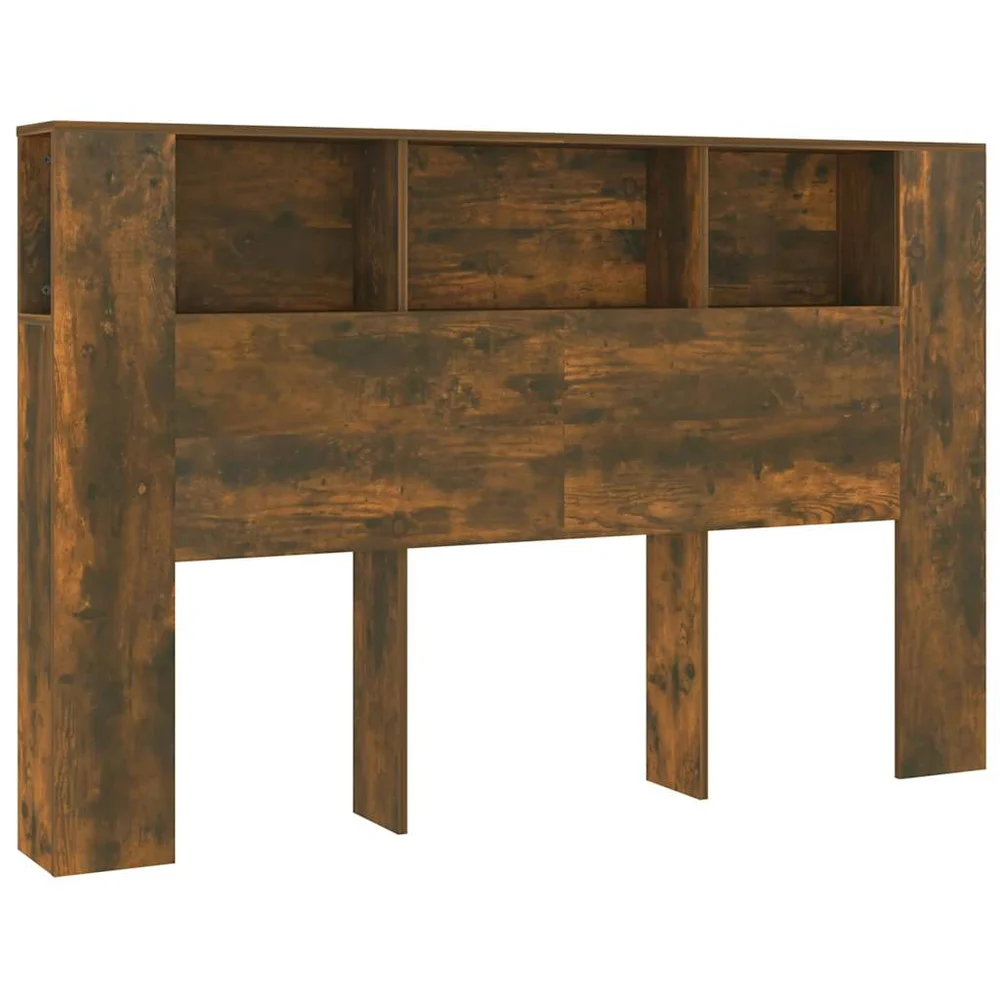 vidaXL Sengegavlskap røkt eik 160x18,5x104,5 cm v:2388694