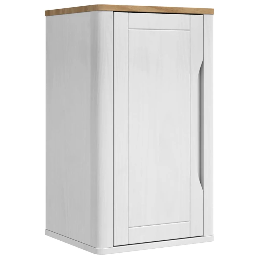 vidaXL Baderom veggskap med dør FLORO Hvit 35 x 30 x 60 cm Massiv furu v:1615457 vidaXL Baderom veggskap med dør FLORO Hvit 35 x 30 x 60 cm Massiv furu v:1615457