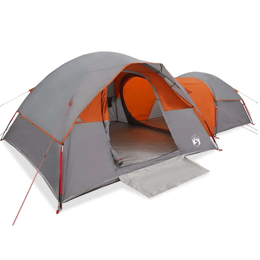 vidaXL Campingtelt 5 personer grå og oransje vanntett v:6465430