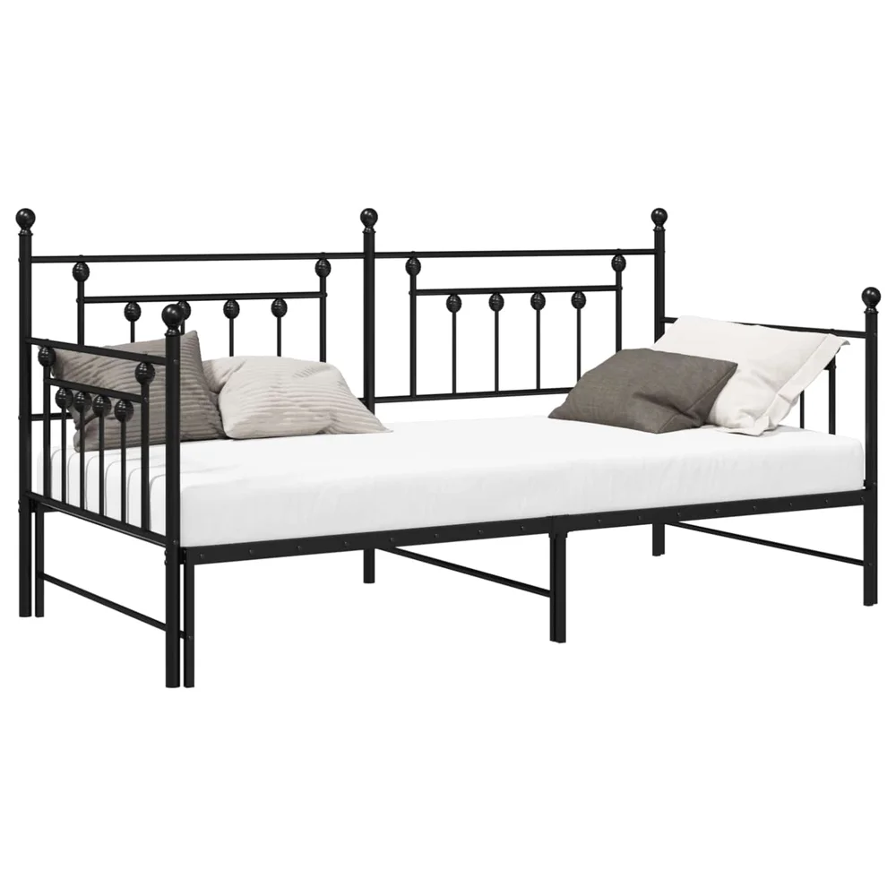 vidaXL Dagsengeramme Svart 107 x 203 cm Stål v:4183467