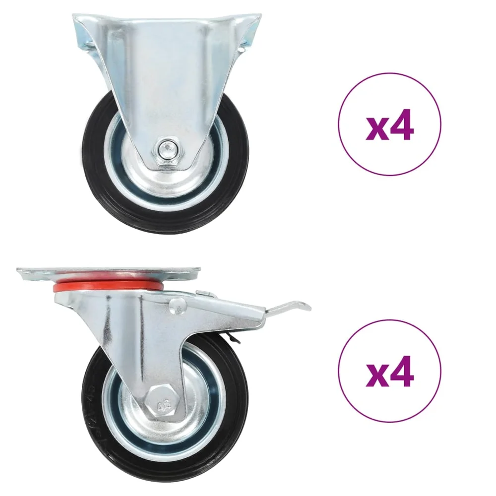 vidaXL Hjul 8 stk 75 mm v:8087379 vidaXL Hjul 8 stk 75 mm v:8087379