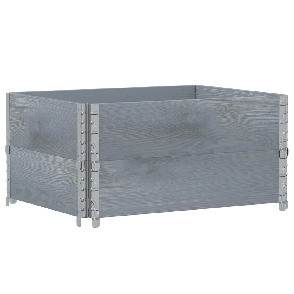 vidaXL Pallekarmer 2 stk grå 80×60 cm heltre furu v:9740466 vidaXL Pallekarmer 2 stk grå 80×60 cm heltre furu v:9740466
