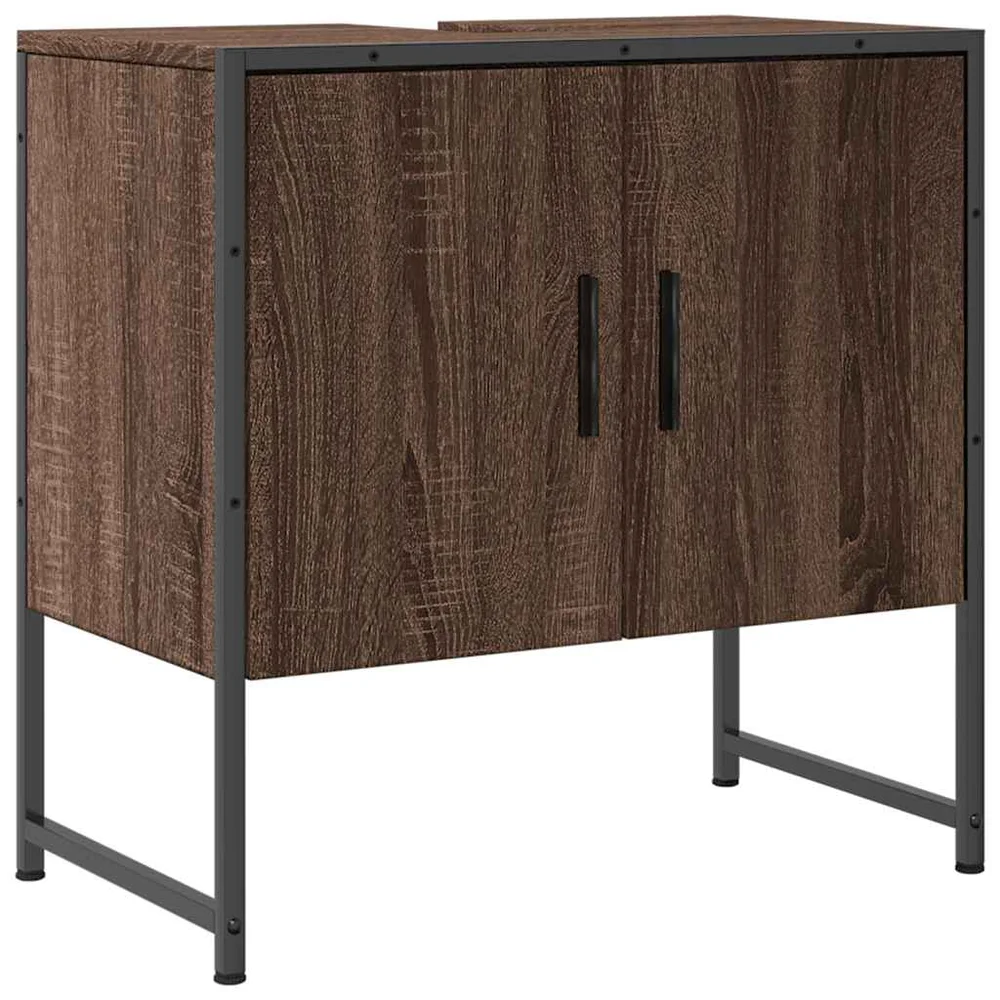 vidaXL Servantskap brun eik 60x33x60 cm konstruert tre v:5367807
