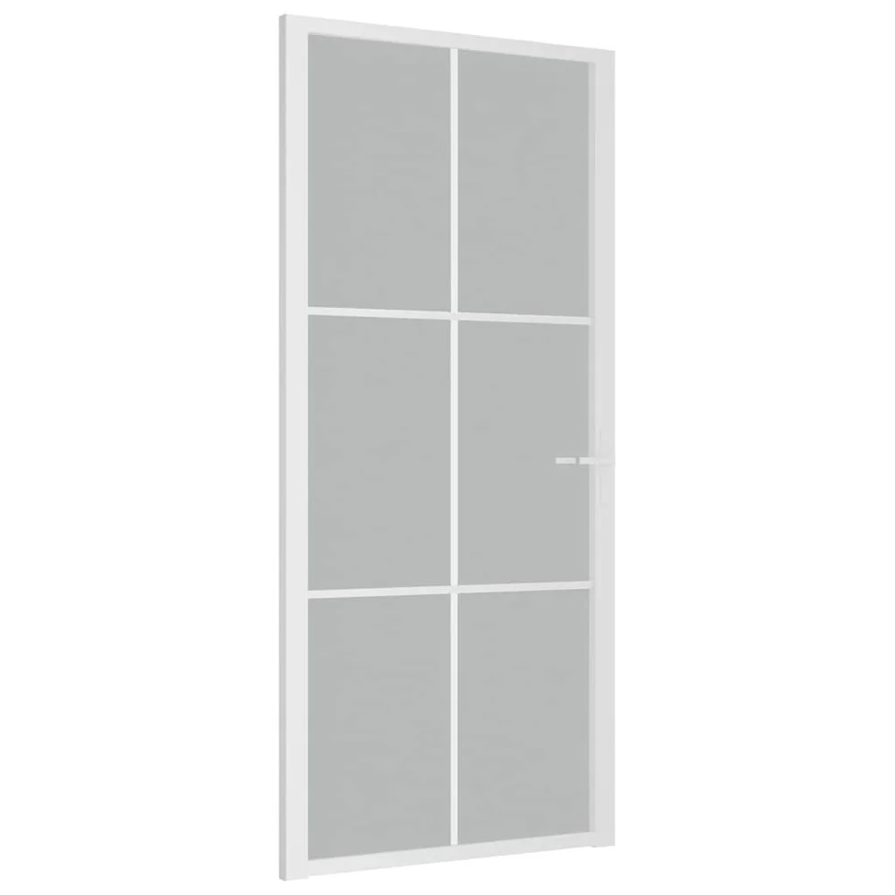 vidaXL Innerdør 93×201,5 cm hvit matt glass og aluminium v:4779997 vidaXL Innerdør 93×201,5 cm hvit matt glass og aluminium v:4779997