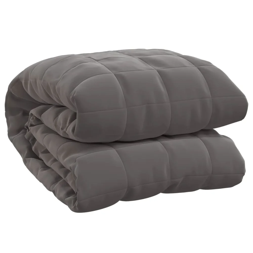 vidaXL Vektdyne grå 135x200 cm 10 kg stoff v:9500358