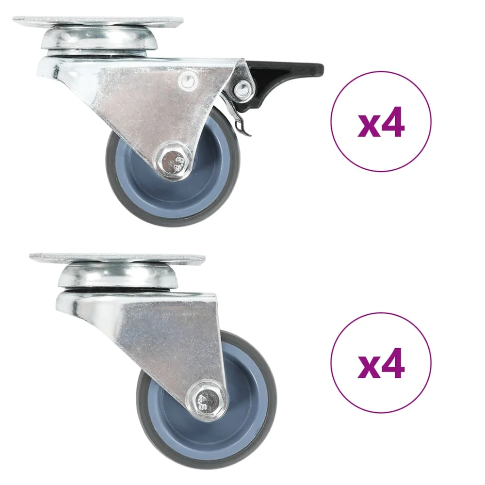 vidaXL Doble svinghjul 8 stk 50 mm v:4020415 vidaXL Doble svinghjul 8 stk 50 mm v:4020415