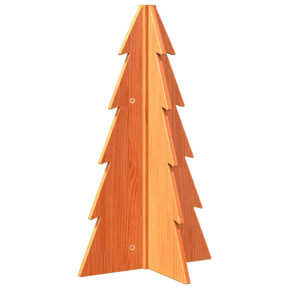 vidaXL Juletre av tre til pynt voksbrun 69,5 cm heltre furu v:8988026 vidaXL Juletre av tre til pynt voksbrun 69,5 cm heltre furu v:8988026