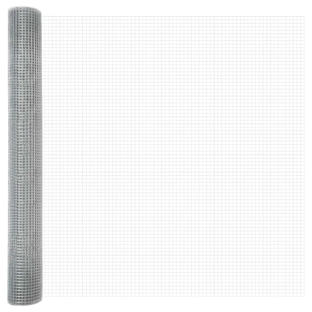 vidaXL Sveist trådgjerde 1000 x 120 cm sølv v:7120922