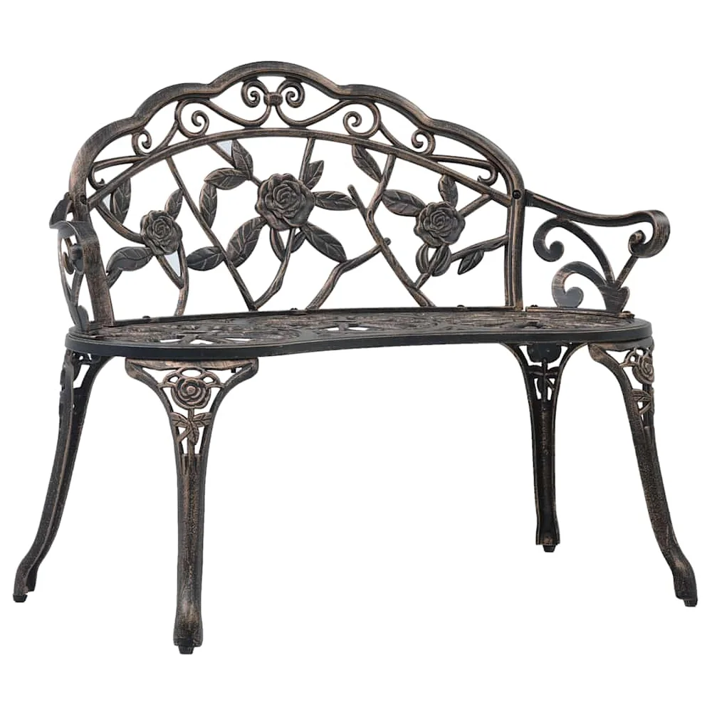 vidaXL Bistrobenk 100 cm bronsestøpt aluminium v:2651843 vidaXL Bistrobenk 100 cm bronsestøpt aluminium v:2651843