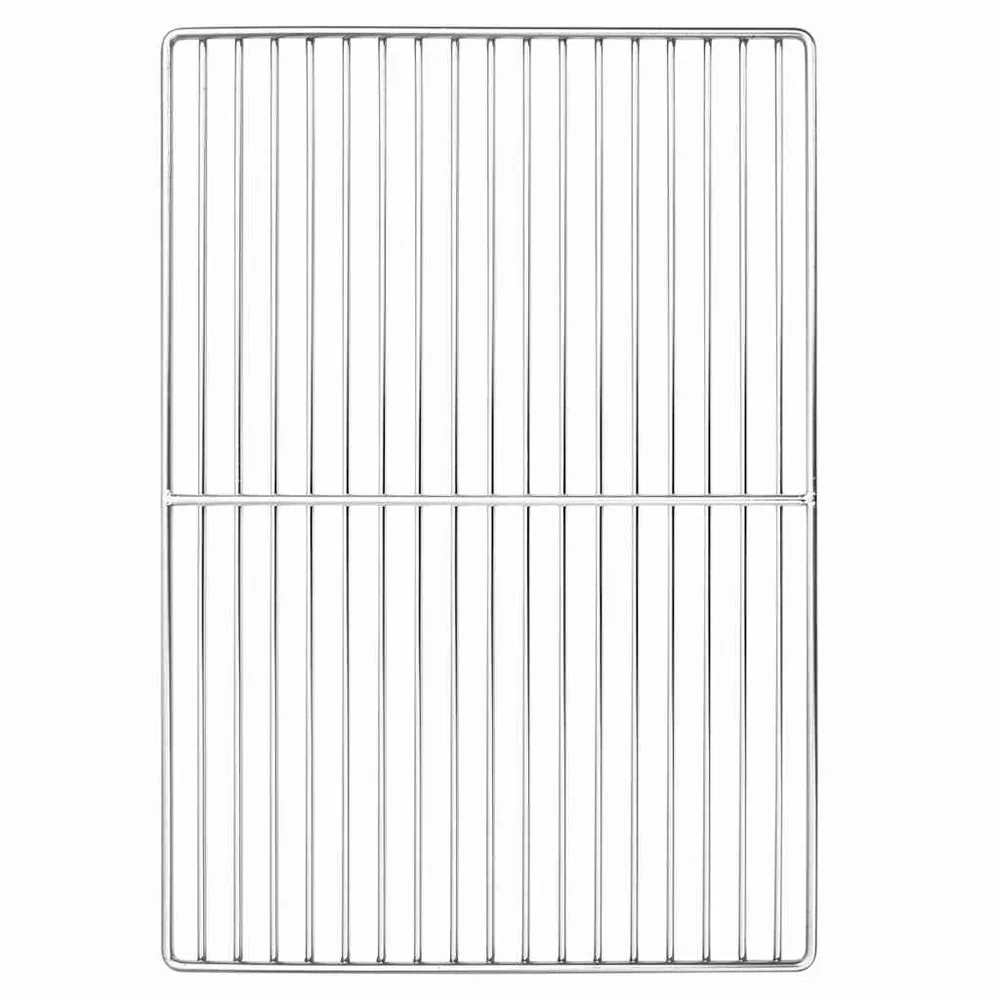 vidaXL Grillrist 47 x 32,5 cm Rustfritt stål Sølv v:2047395