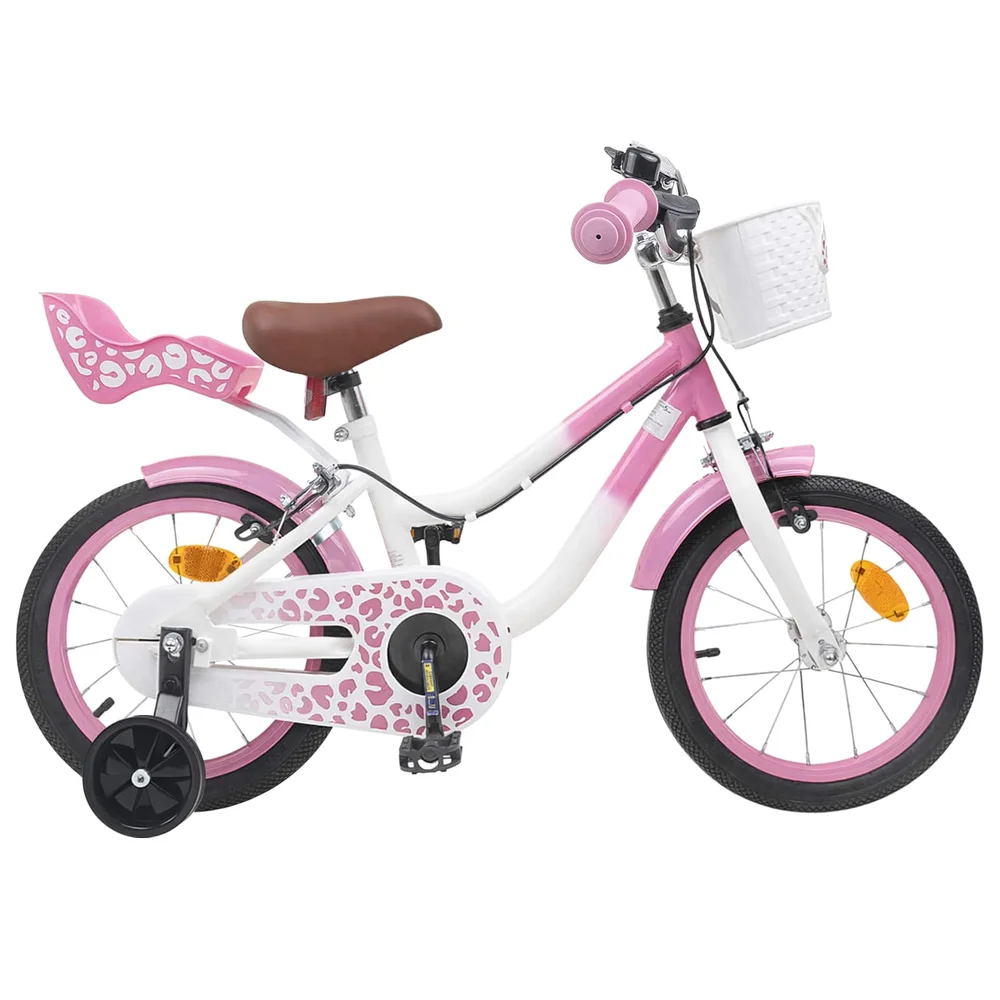 vidaXL Barnesykkel 12 Tommer for 2-4 år gammel Lys rosa v:8536833 vidaXL Barnesykkel 12 Tommer for 2-4 år gammel Lys rosa v:8536833
