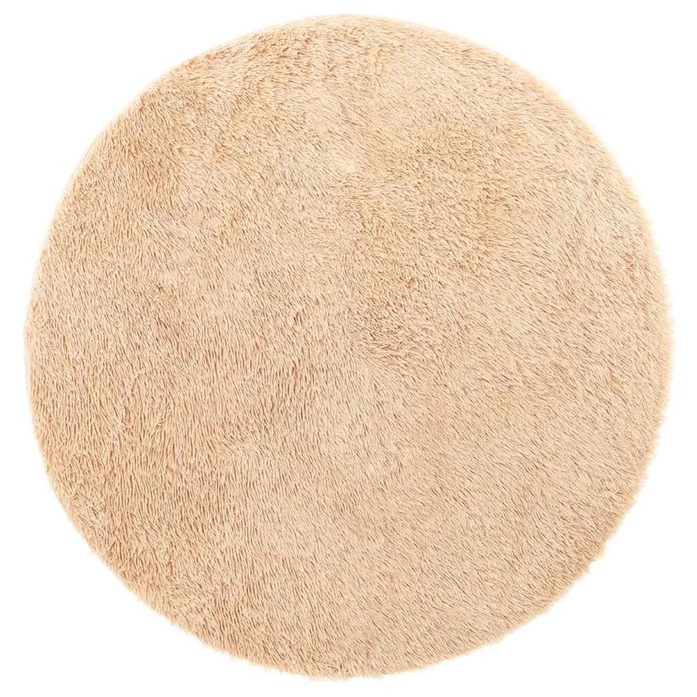 vidaXL Flossteppe med lang luv NAVARRA beige 100×100 cm polyester v:6443056