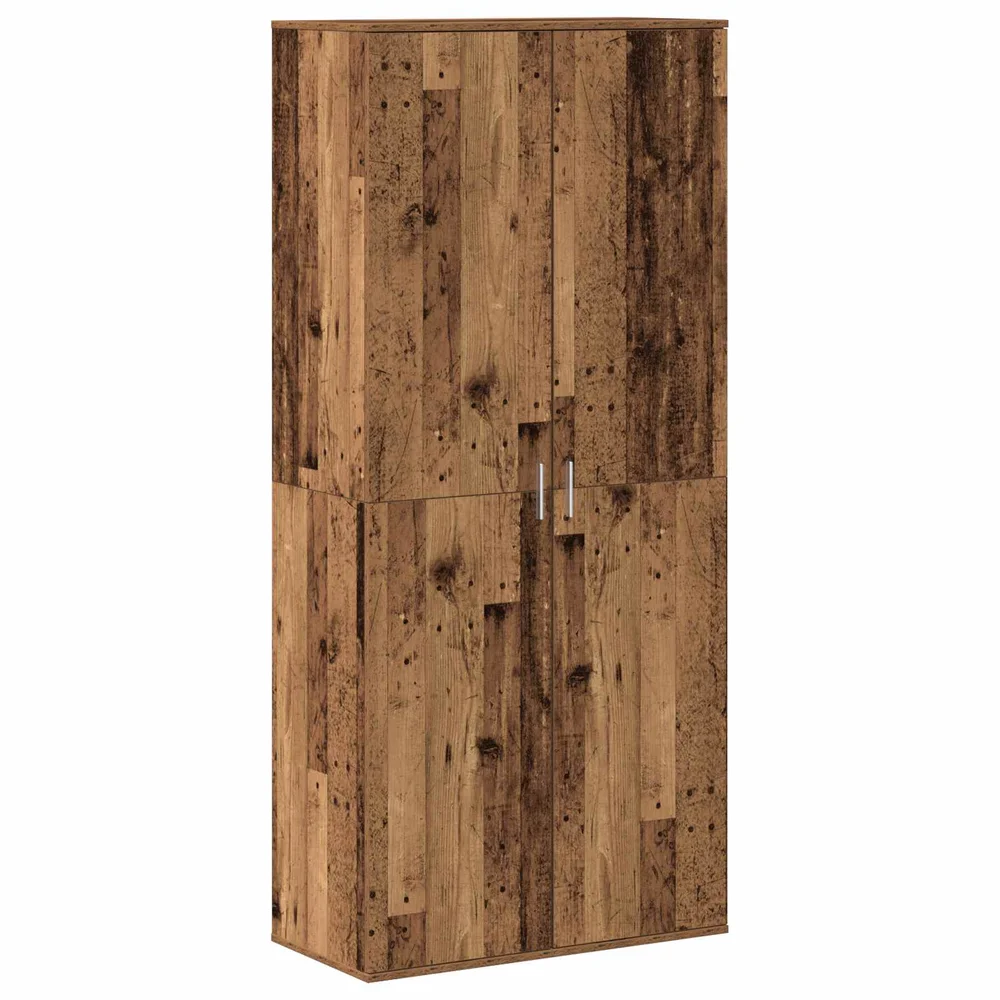 vidaXL Høyskap 80 x 39 x 178 cm Konstruert tre Gammelt tre v:1921045