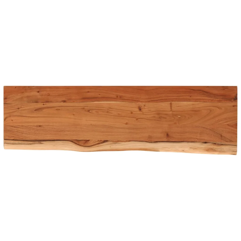vidaXL Vegghylle 110x30x3,8 cm rektangulær heltre akasie naturlig kant v:7852795