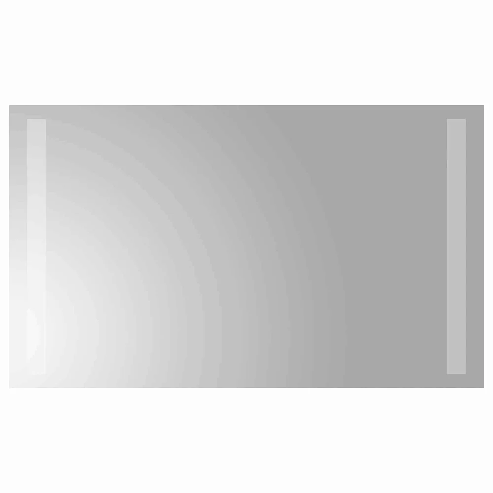 vidaXL LED Badevindu med speil Gjennomsiktig 50 x 30 cm herdet glass v:6130433