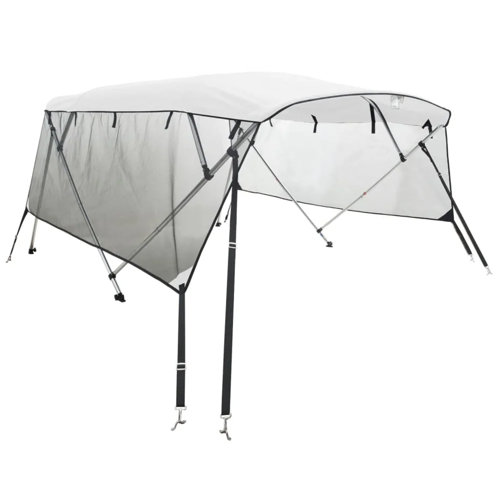 vidaXL Båtkalesje 3-buet med sidevegger i netting 243x(185-198)x137 cm v:8181421 vidaXL Båtkalesje 3-buet med sidevegger i netting 243x(185-198)x137 cm v:8181421
