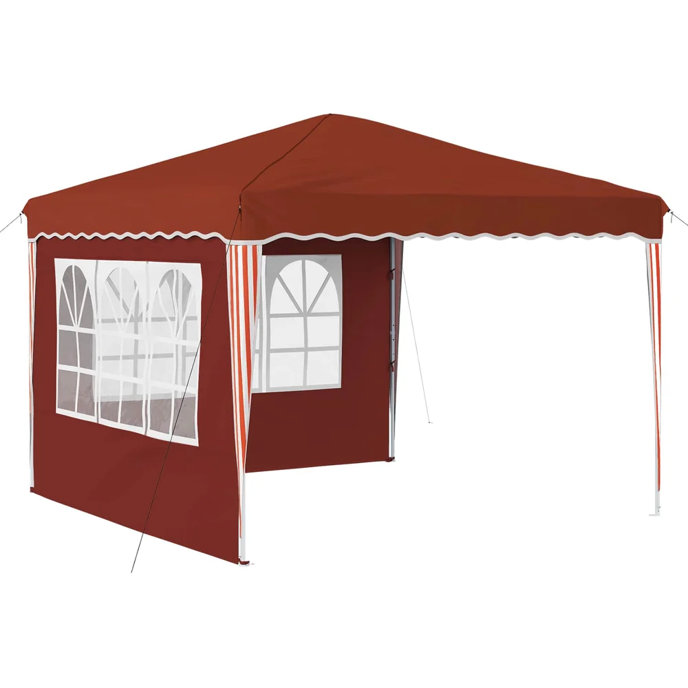 vidaXL Pop-up Festtelt 288 x 288 x 245 cm Terrakotta Oxford Stoff v:8687064