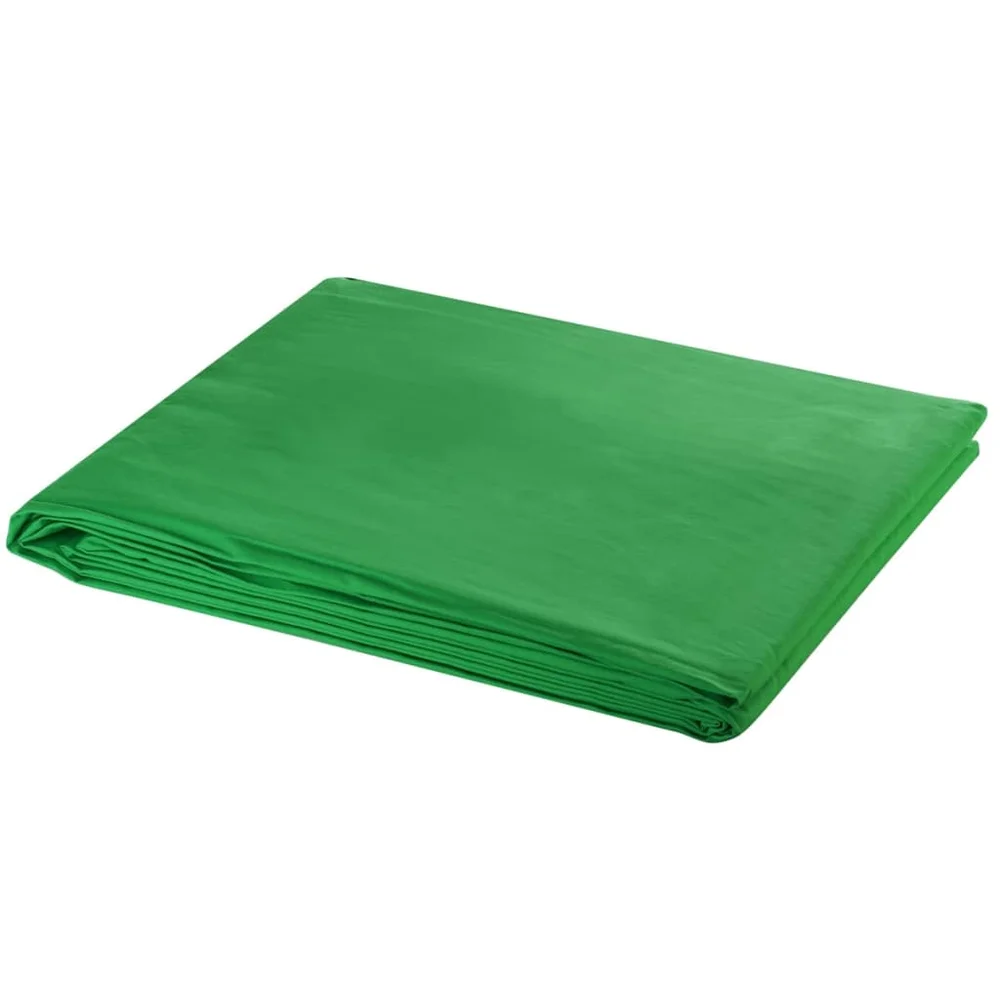 vidaXL Bakteppe bomull uten stativ grønn 500×300 cm chroma key v:7905498 vidaXL Bakteppe bomull uten stativ grønn 500×300 cm chroma key v:7905498
