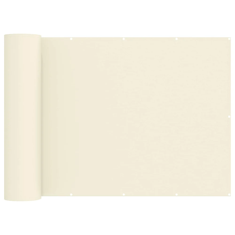 vidaXL Balkong privat skjerm 150 x 500 cm Stoff med PU-belegg Krem v:2876835 vidaXL Balkong privat skjerm 150 x 500 cm Stoff med PU-belegg Krem v:2876835