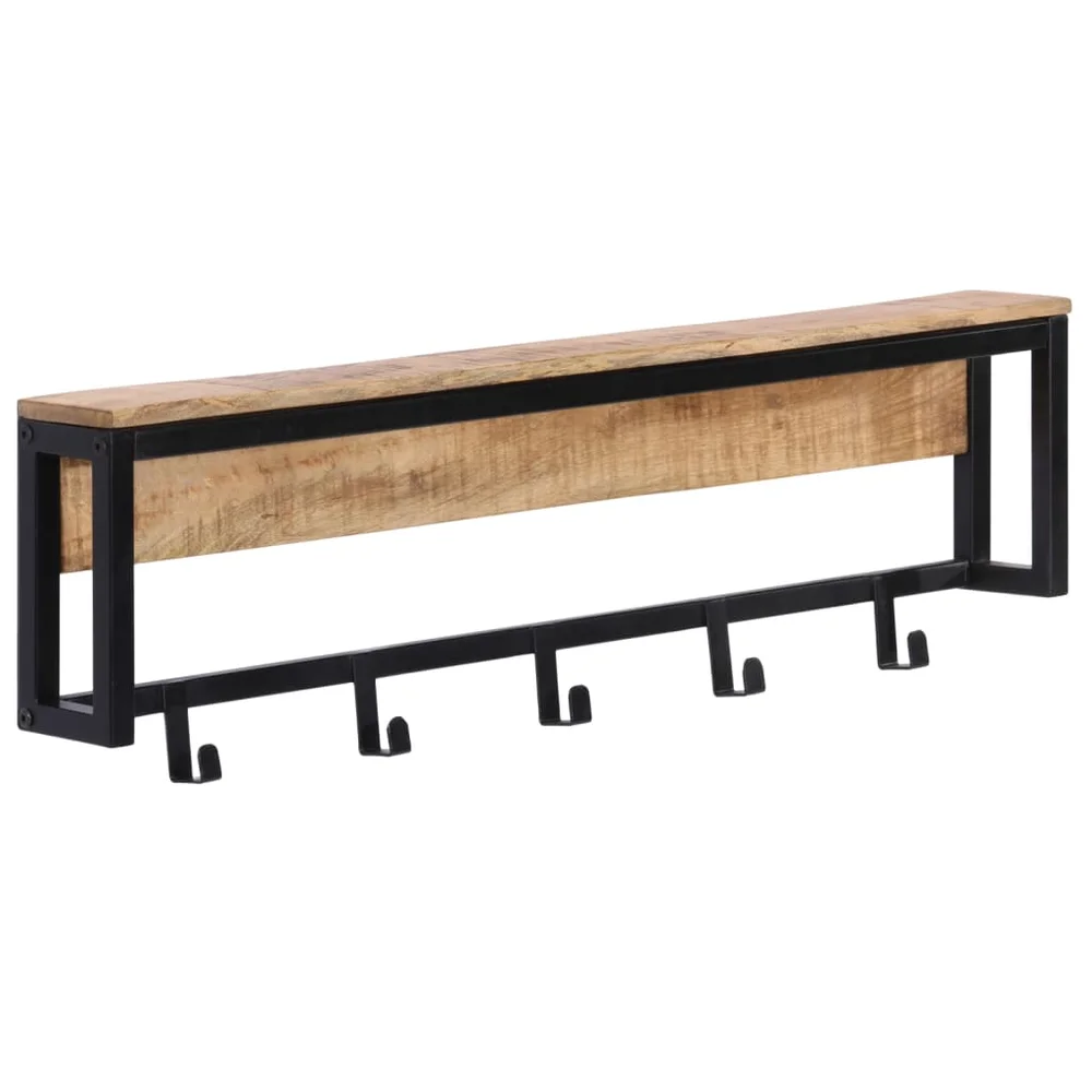 vidaXL Knaggrekke 87x10x27 cm heltre grovt mangotre v:1189412 vidaXL Knaggrekke 87x10x27 cm heltre grovt mangotre v:1189412