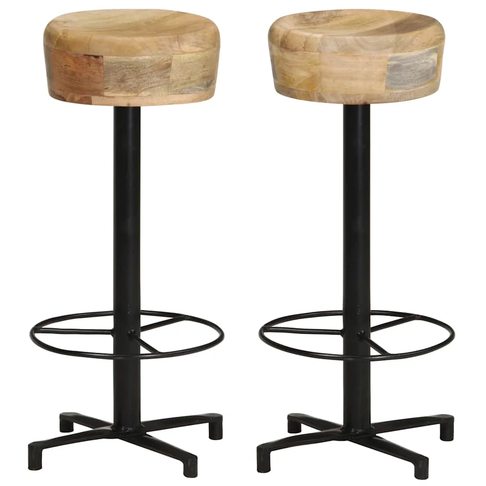 vidaXL Barkrakker 2 stk 76 cm heltre mango v:784845