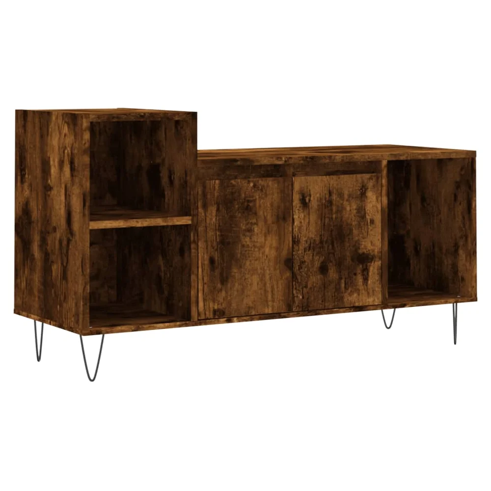 vidaXL TV-benk røkt eik 100x35x55 cm konstruert tre v:6942696