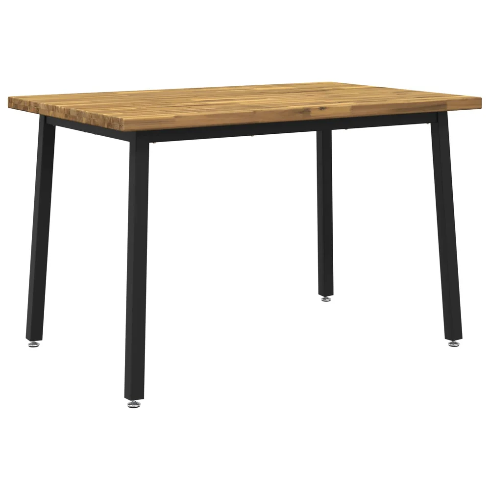 vidaXL 120 x 80 x 75 cm Solid akasietre Hvit og svart Rektangulær v:4717719 vidaXL 120 x 80 x 75 cm Solid akasietre Hvit og svart Rektangulær v:4717719