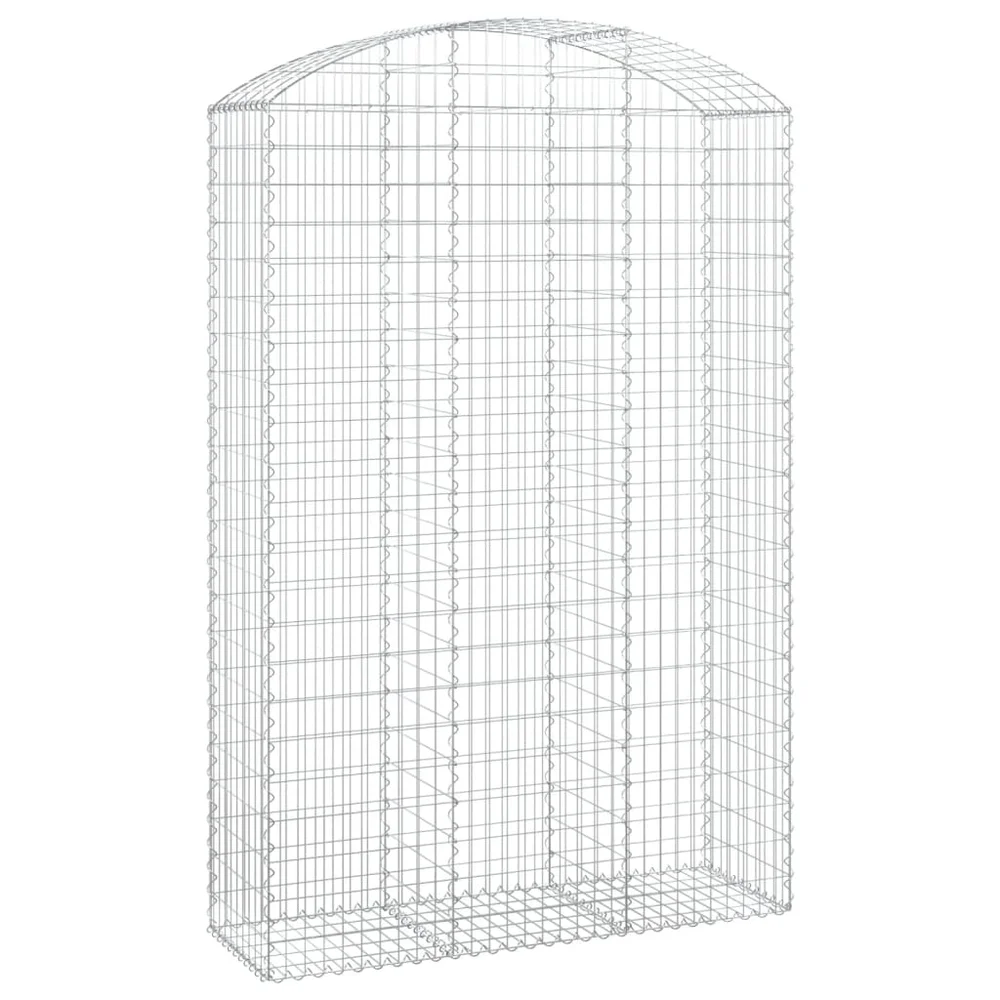 vidaXL Gabionkurv buet 150x50x220/240 cm galvanisert jern v:567721 vidaXL Gabionkurv buet 150x50x220/240 cm galvanisert jern v:567721