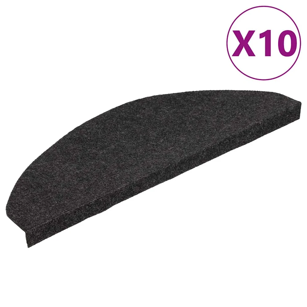 vidaXL Selvklebende trappematter 10 stk svart 65×22,5×3,5 cm v:8921954 vidaXL Selvklebende trappematter 10 stk svart 65×22,5×3,5 cm v:8921954