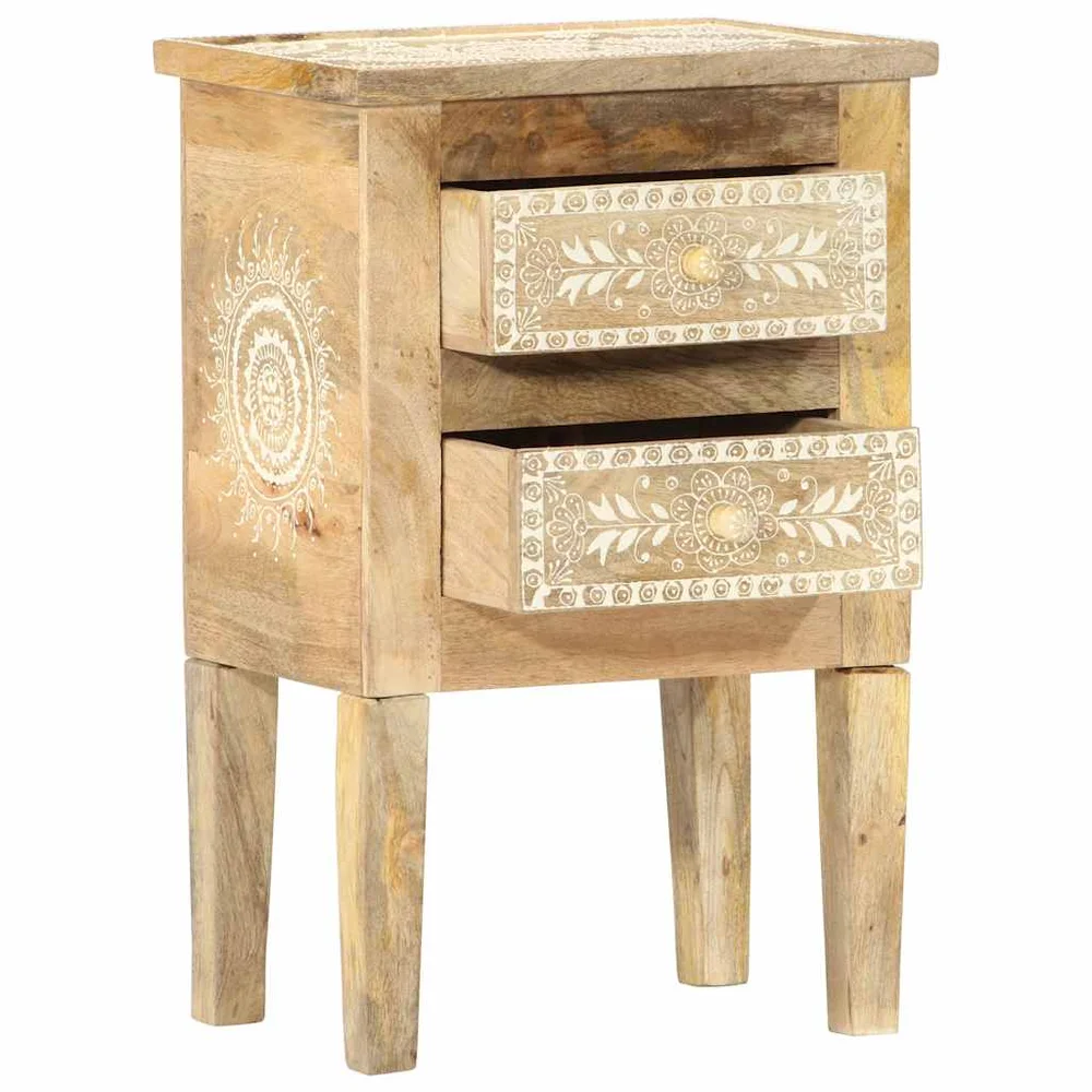 vidaXL Håndmalt nattbord 40x30x60 cm heltre mango v:4175873 vidaXL Håndmalt nattbord 40x30x60 cm heltre mango v:4175873