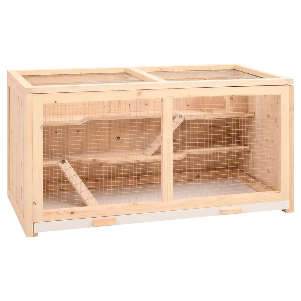 vidaXL Hamsterbur 104x52x54 cm heltre gran v:9879632 vidaXL Hamsterbur 104x52x54 cm heltre gran v:9879632