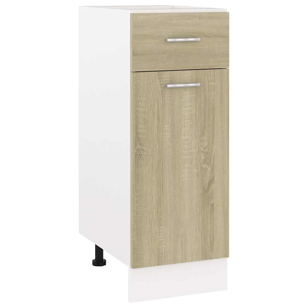 vidaXL Bunnskap med skuff &laquo;Lyon&raquo; sonoma eik 30x46x81,5 cm v:9353379