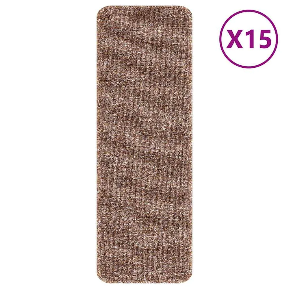 vidaXL Anti-skli Trapematter 15 stk. 60 x 25 cm Brun PP Rektangulær v:1149924 vidaXL Anti-skli Trapematter 15 stk. 60 x 25 cm Brun PP Rektangulær v:1149924