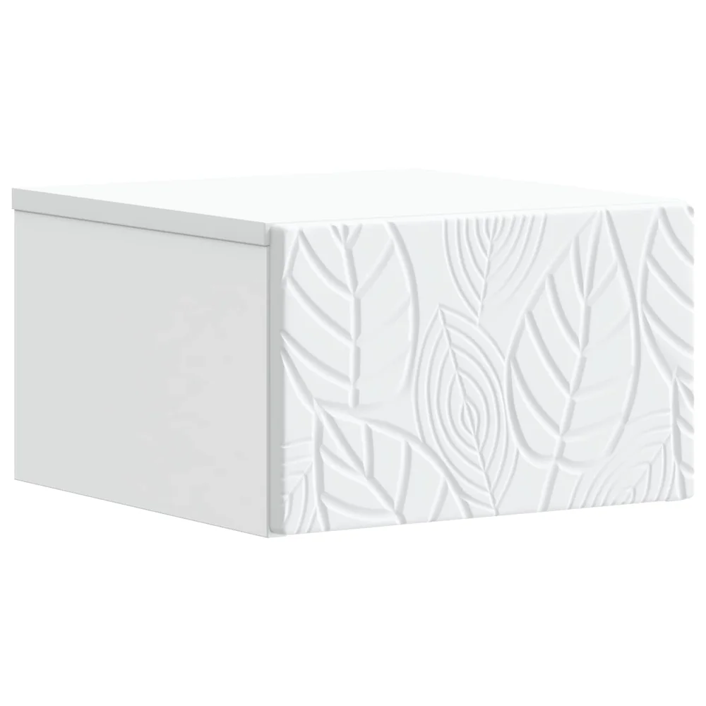 vidaXL Vegghengt Nattbord Hvit 49 x 34,5 x 20 cm Konstruert tre v:2379729