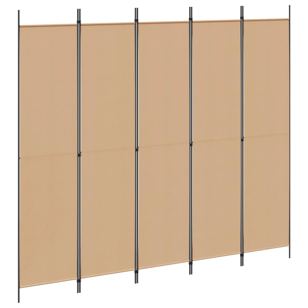 vidaXL 5-panel romdeler Beige 250 x 220 cm Stoff v:5427445 vidaXL 5-panel romdeler Beige 250 x 220 cm Stoff v:5427445