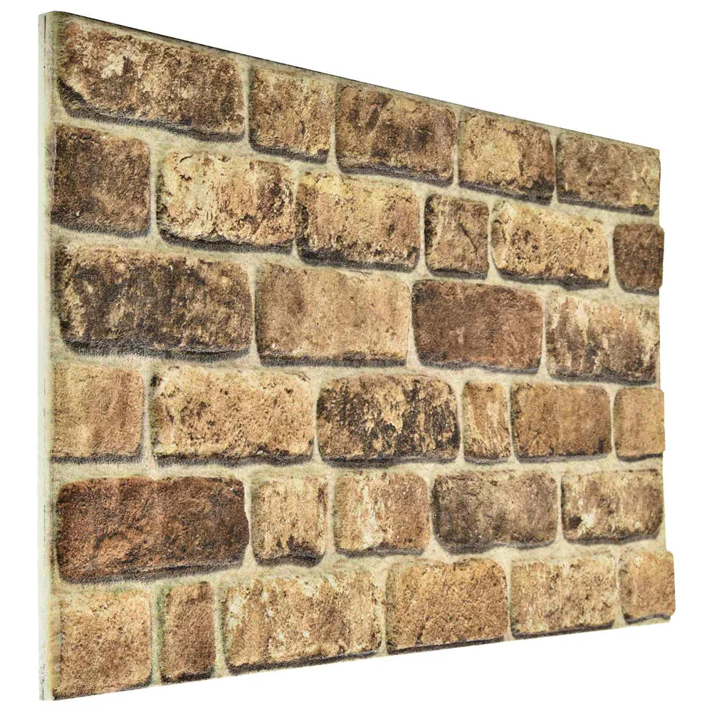 vidaXL Veggpaneler 10 stk. 100 x 50 cm Mørk Sand EPS Skum v:9820967 vidaXL Veggpaneler 10 stk. 100 x 50 cm Mørk Sand EPS Skum v:9820967