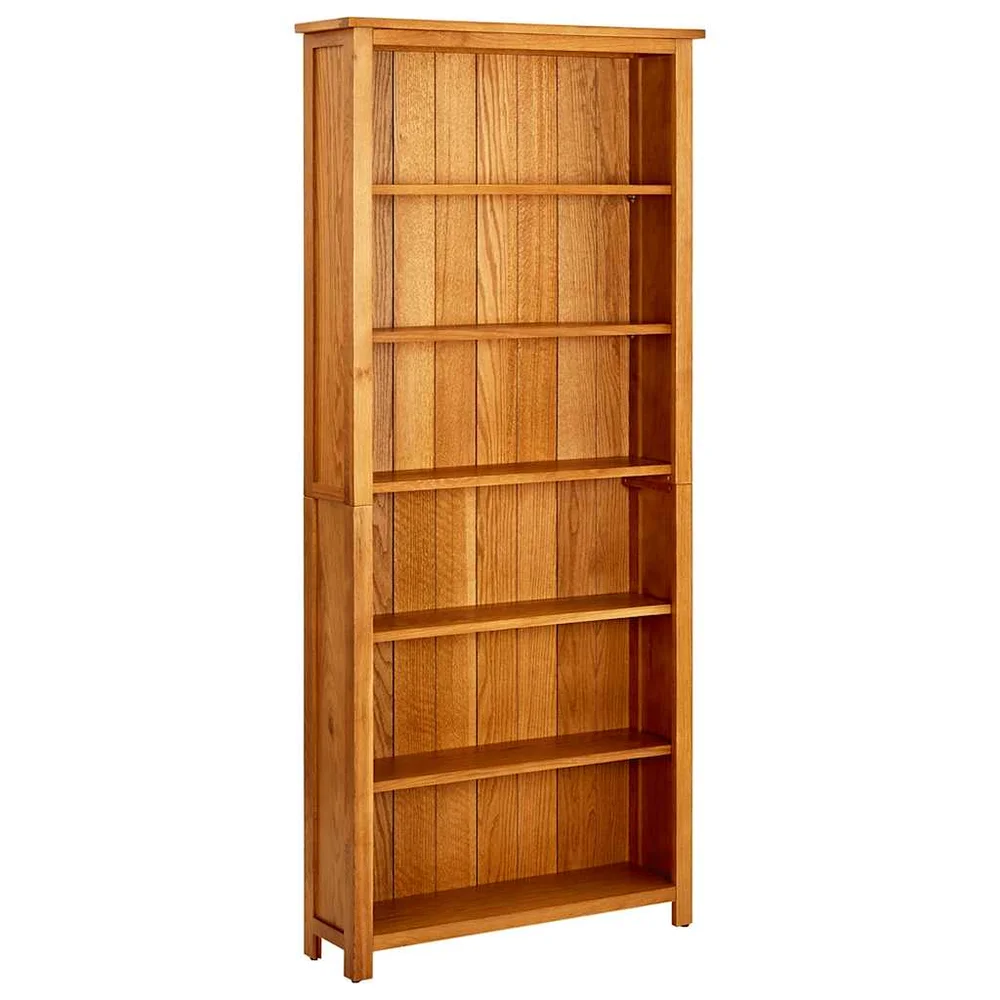 vidaXL 6-etasjers bokhylle 80×22,5×180 cm heltre eik v:3886022 vidaXL 6-etasjers bokhylle 80×22,5×180 cm heltre eik v:3886022