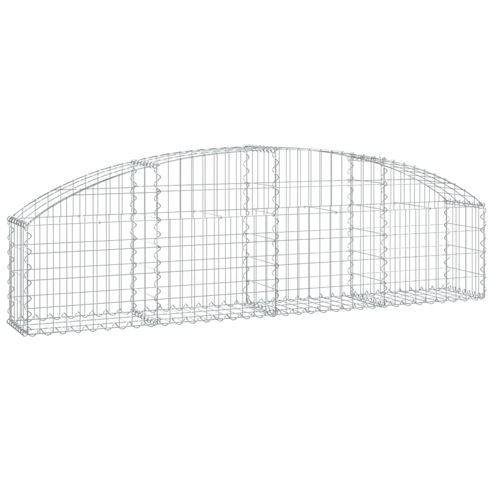 vidaXL Gabionkurv buet 200x30x40/60 cm galvanisert jern v:2922231 vidaXL Gabionkurv buet 200x30x40/60 cm galvanisert jern v:2922231