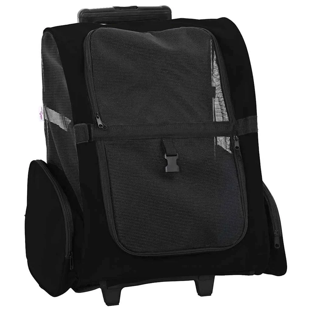 vidaXL Dyrevogn 3-i-1-design svart 48x32x(57-106) cm oxfordstoff v:2736250 vidaXL Dyrevogn 3-i-1-design svart 48x32x(57-106) cm oxfordstoff v:2736250